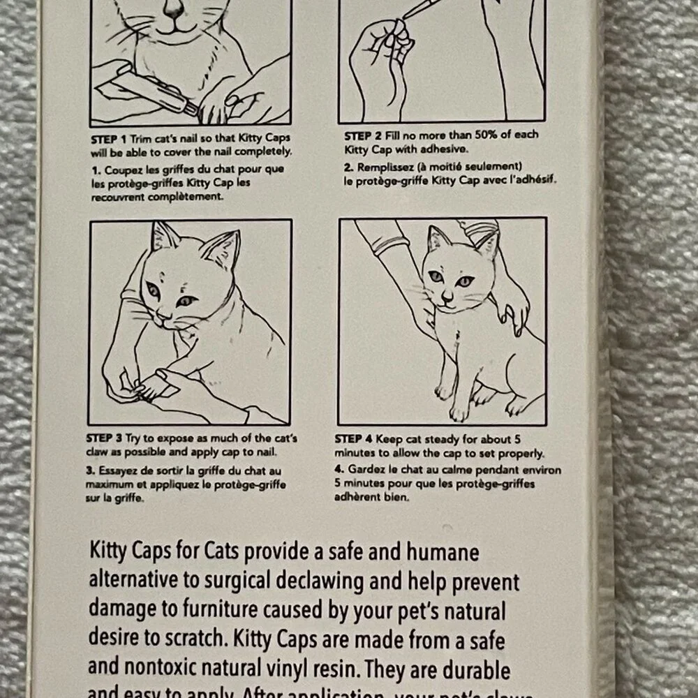 Kitty Caps, Nail Covers, XS size, 6 Packs